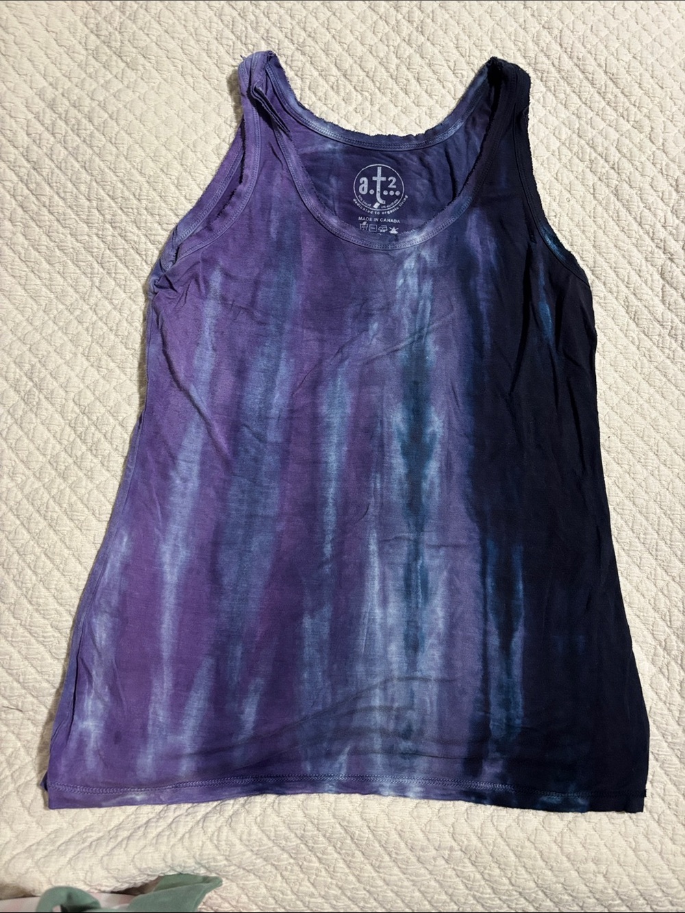 Women's Purple Tie-Dye Scoop Neck Tank